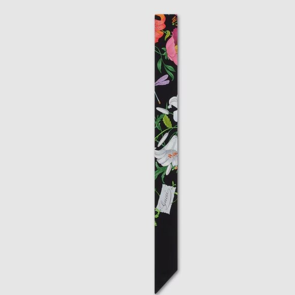 Gucci Printed Silk Twill Ribbon Scarf - Picture 8 of 8